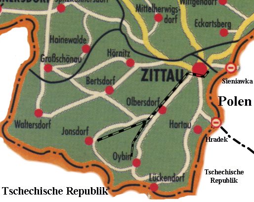 Karte Zittauer Gebirge